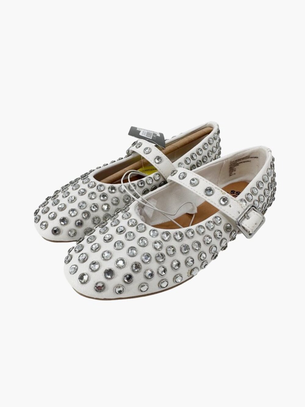 NEW art class Kids' Toree Rhinestone Ballet Flats - White - Size 13